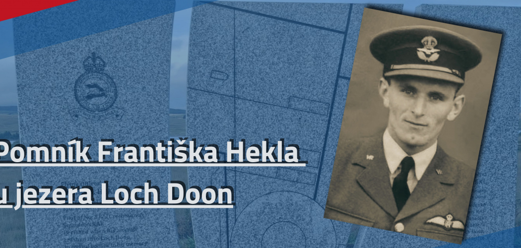 Pomník Františka Hekla u jezera Loch Doon