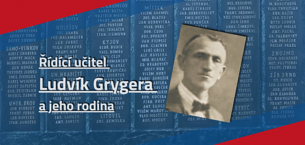 Řídící učitel Ludvík Grygera a jeho rodina