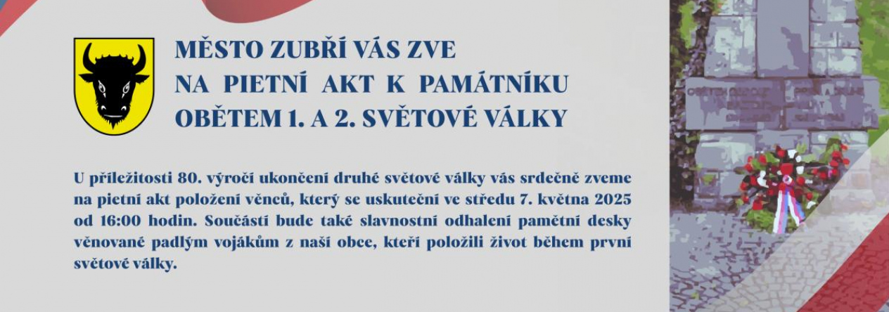 Pietní akt u Památníku obětem 1. a 2. světové války