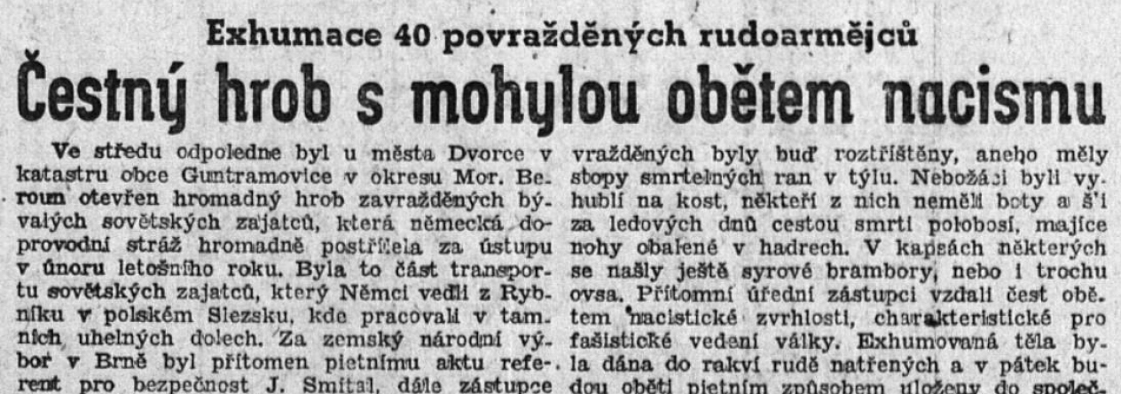Exhumace obětí nacistických zločinů