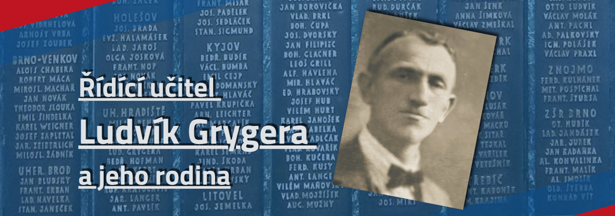 Řídící učitel Ludvík Grygera a jeho rodina