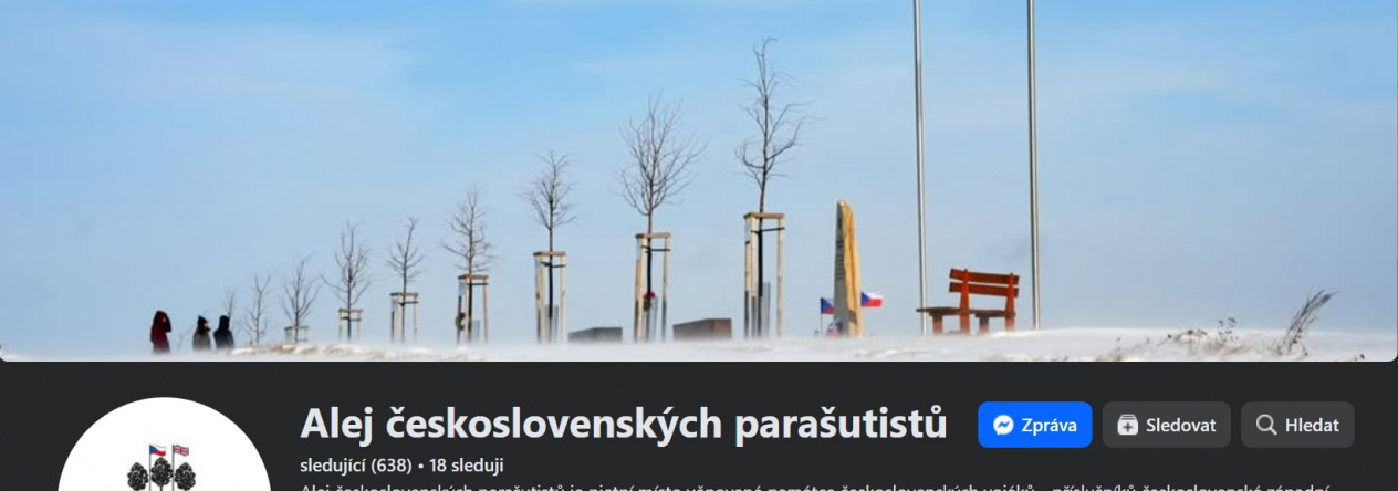 Alej československých parašutistů - lípy výsadku Iridium a Bronse