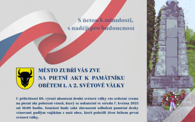 Pietní akt u Památníku obětem 1. a 2. světové války