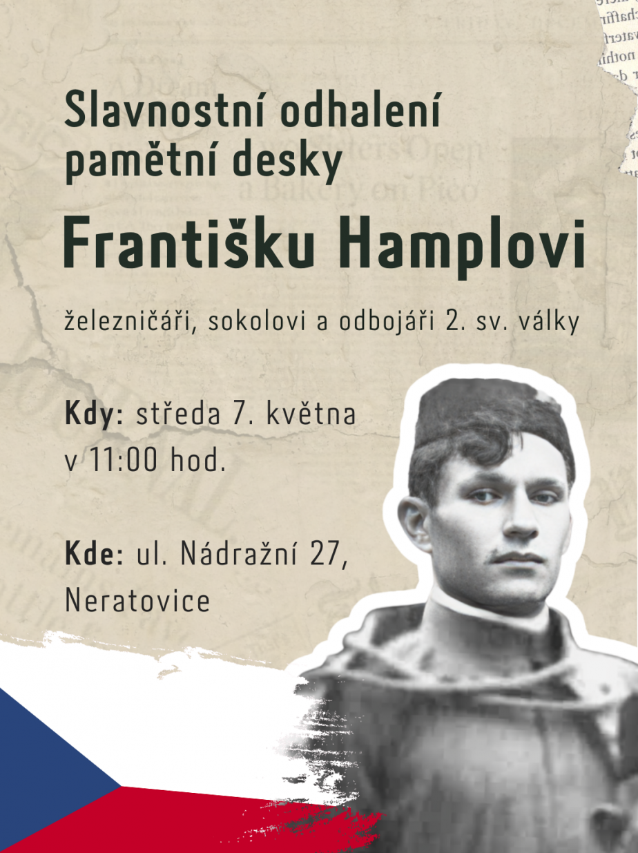 Slavnostní odhalení pamětní desky Františku Hamplovi