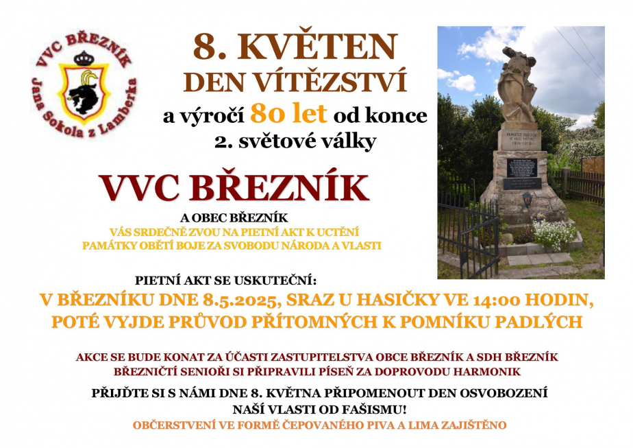 VVC BŘEZNÍK - PIETNÍ AKT U POMNÍKU PADLÝCH