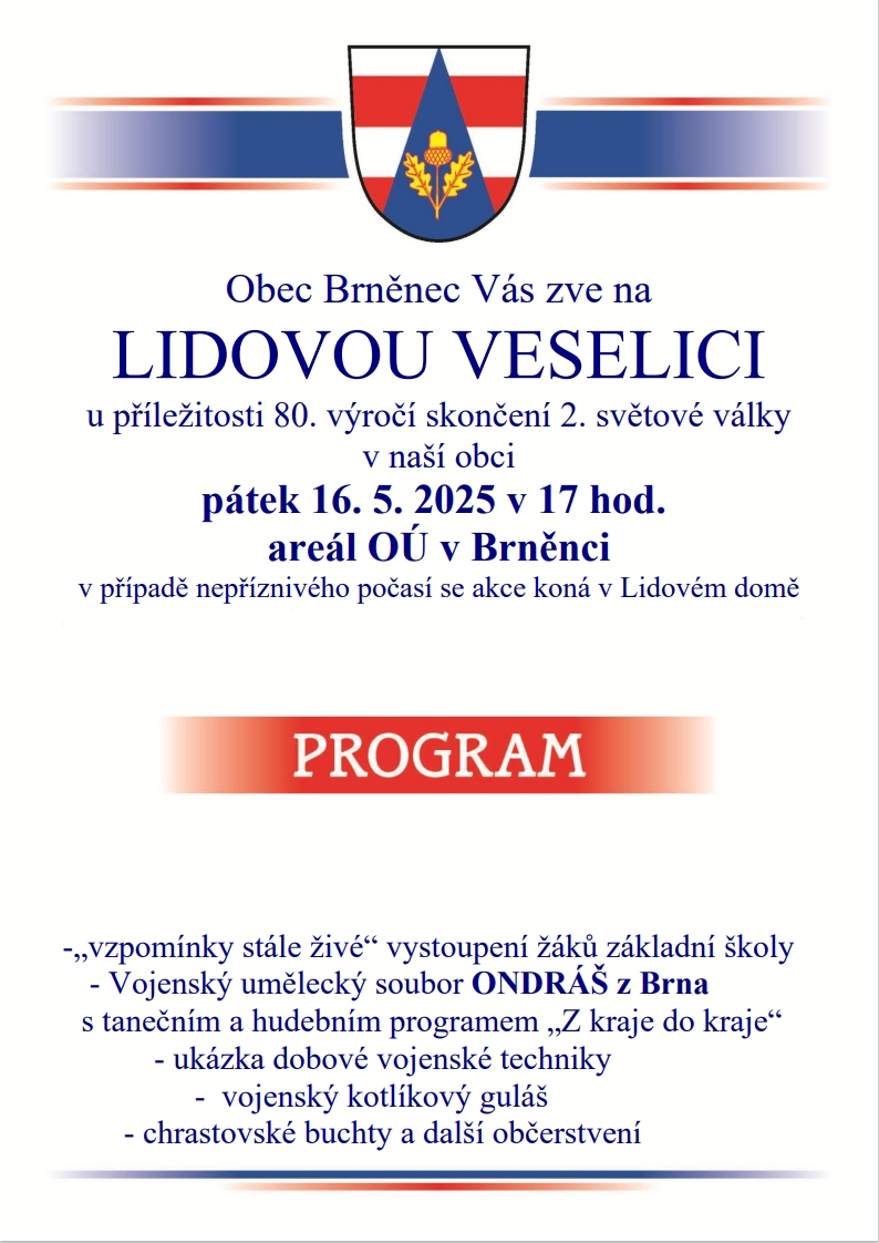 Lidová veselice u příležitosti  80. výročí 2. sv. války