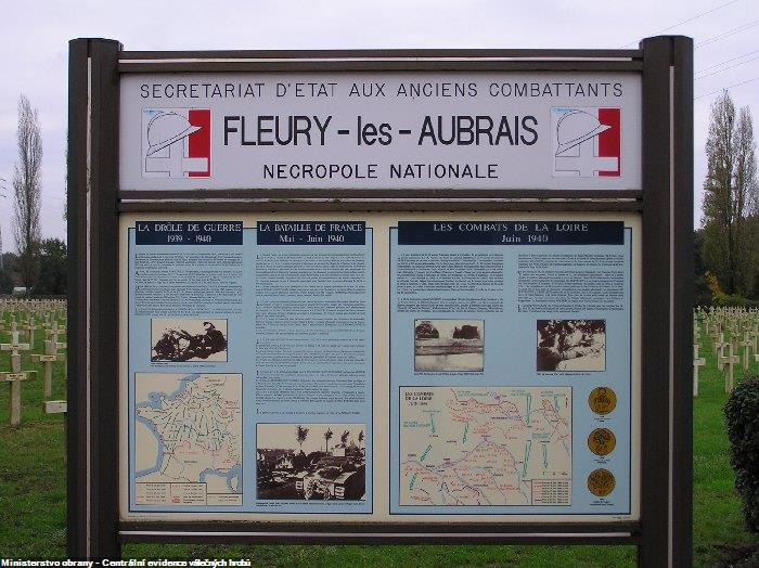 Vojenský hřbitov ve Fleury-les-Aubrais, Loiret.