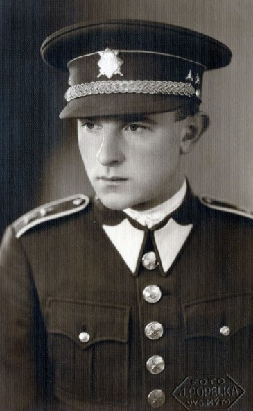 Josef Strankmüller během vojenské služby ve Vysokém Mýtě. 