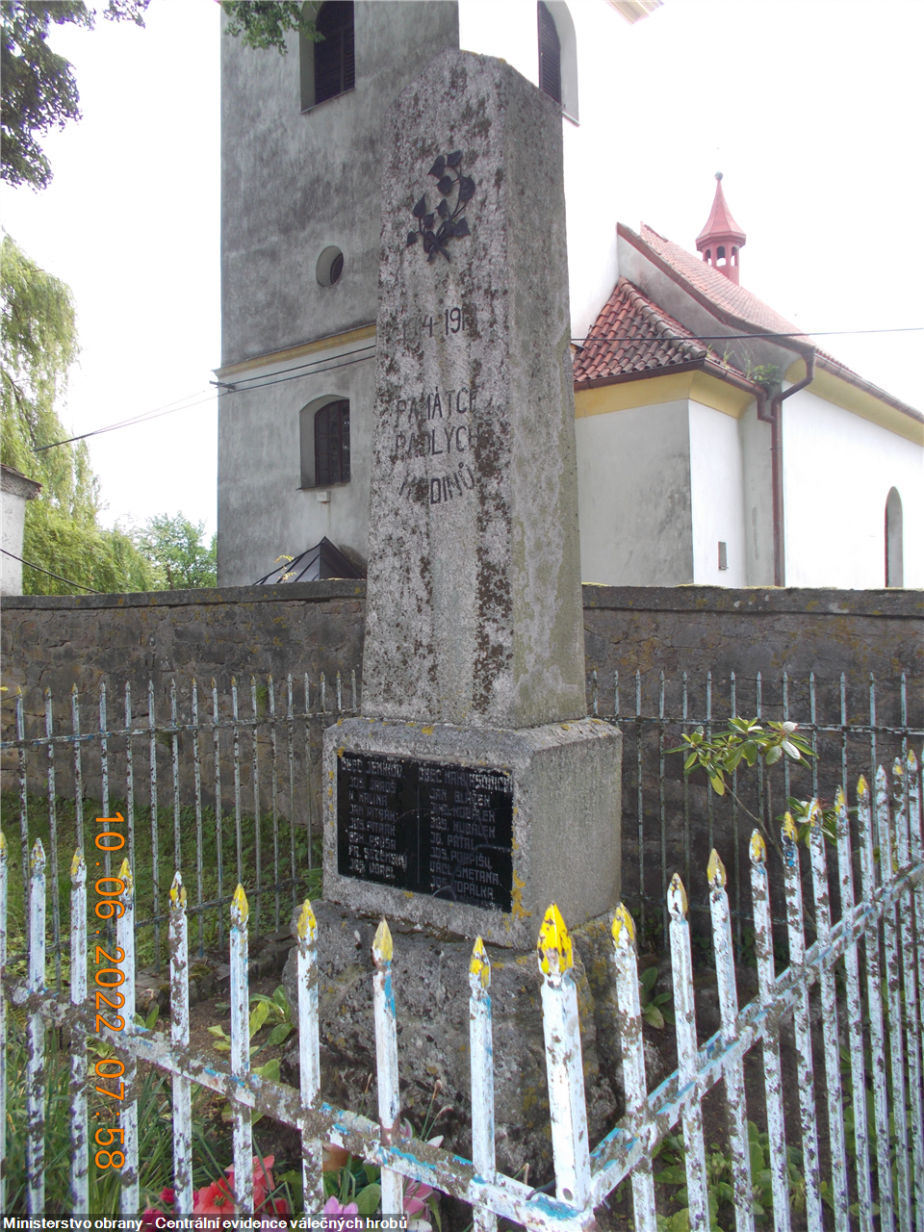 Pohled na pomník ve Zhoři před renovací. 