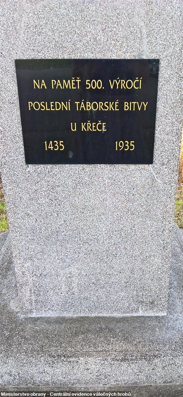 Detailní pohled na desku památníku.