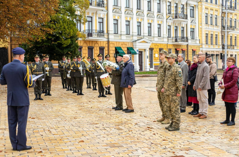 Proslov přidělence obrany České republiky na Ukrajině brigádního generála Františka Ridzáka.