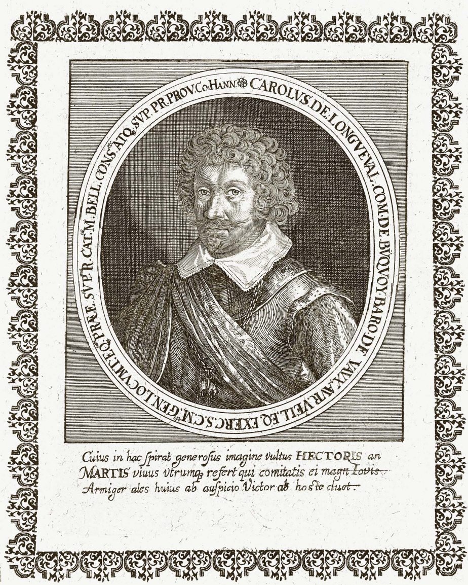 Vyobrazení Karla Bonaventury Buquoye (1571–1621). 