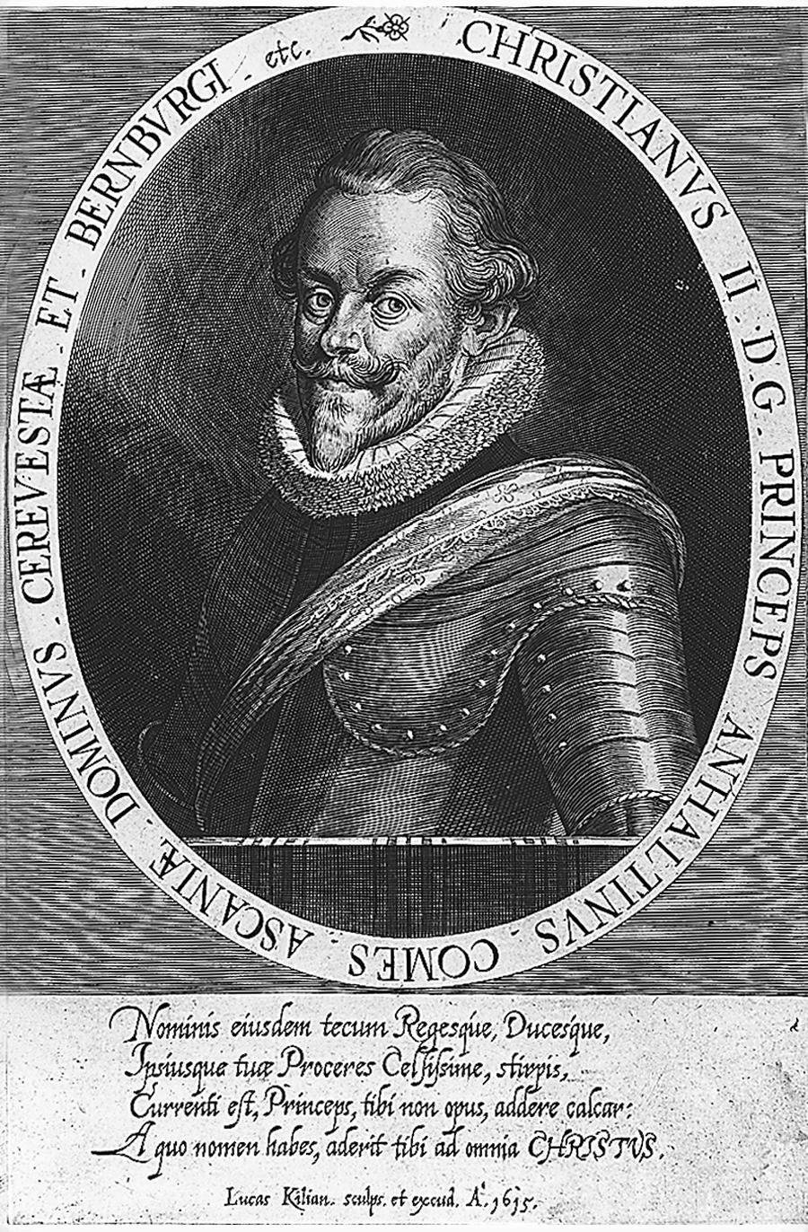 Vyobrazení Kristiána staršího z Anhaltu (*1568–†1630). 