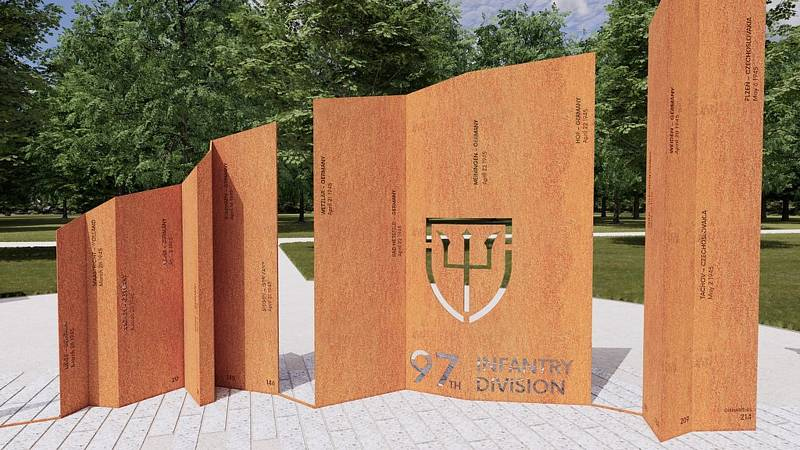 V plzeňské čtvrti Skvrňany vznikl pomník věnovaný 97. pěší divizi americké armády, která se na konci 2. světové války podílela na osvobození západních Čech. 