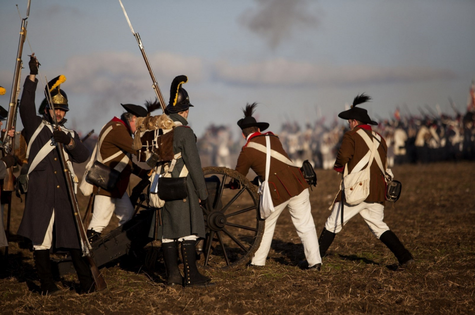 Ukázka bitvy u Slavkova v roce 2016. 