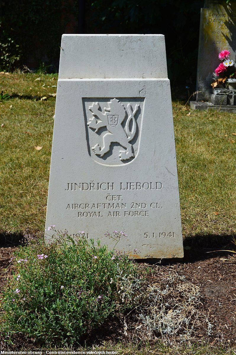 Hrob Jindřicha Liebolda se nachází v oddělení C, řadě 11 na hřbitově All Saints v Honingtonu v hrabství Suffolk ve Velké Británii.
