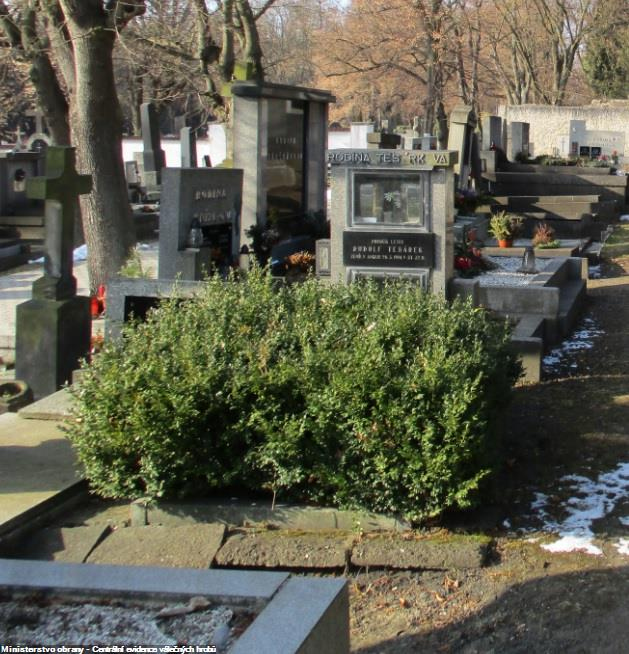 Kenotaf Rudolfa Tesárka je umístěn na hřbitově ve středočeském Kladně. 