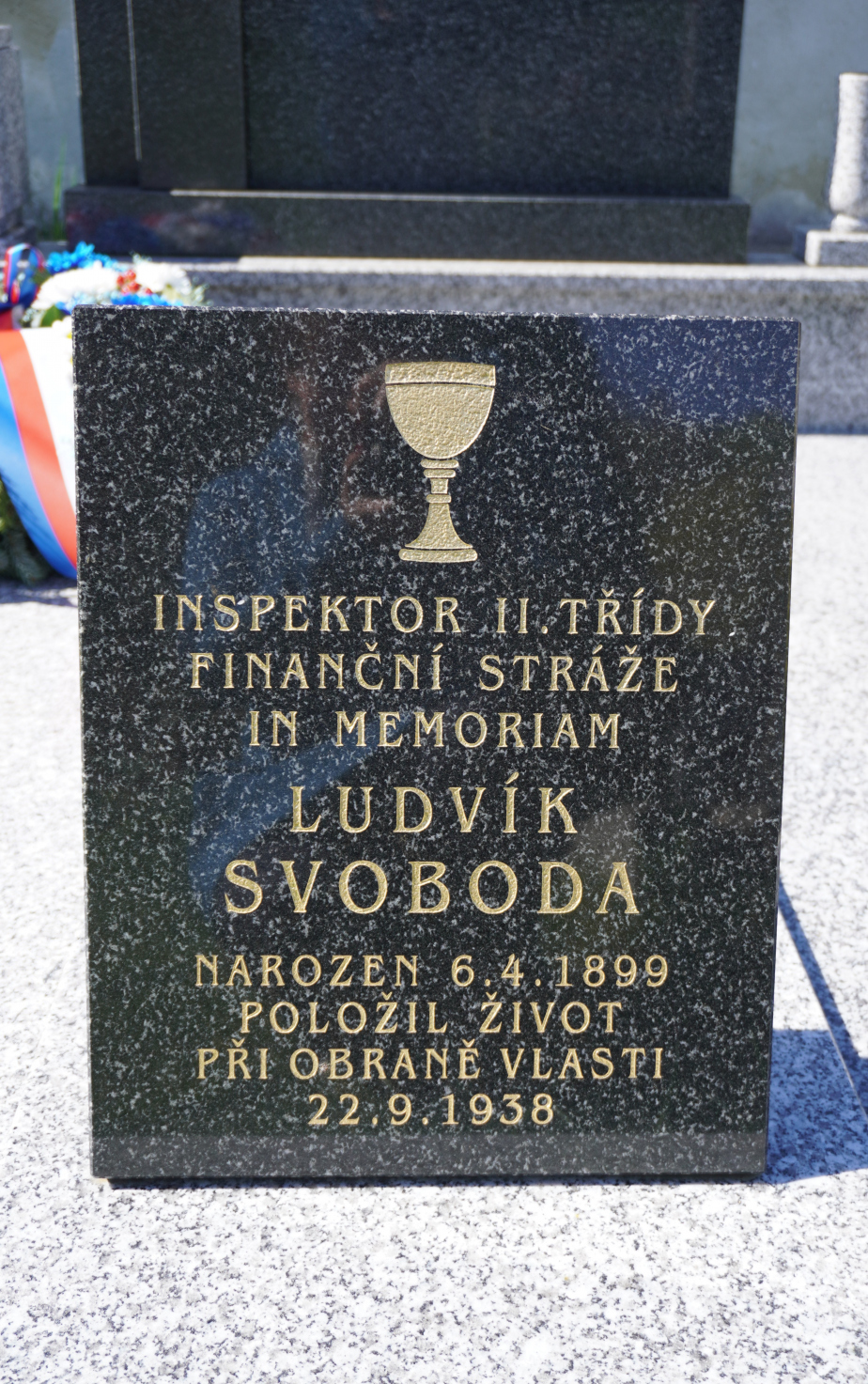 Fotografie z pohřbu respicienta finanční stráže Ludvíka Svobody v Horních Vilémovicích.