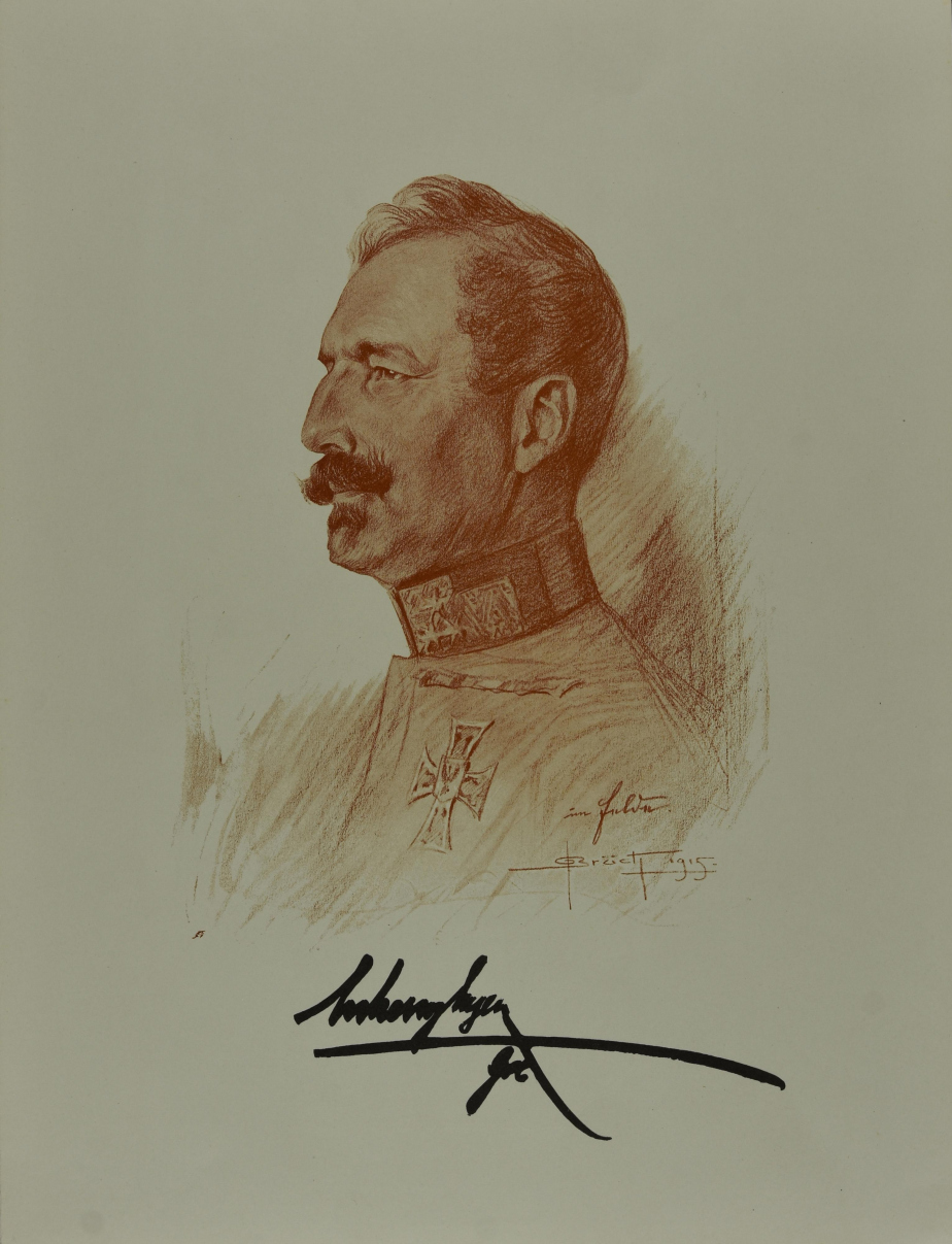 Arcivévoda Evžen Rakouský (1863–1954) – od roku 1915 velitel jihozápadní fronty proti Itálii. V letech 1916–1917 velel tyrolské skupině vojsk.