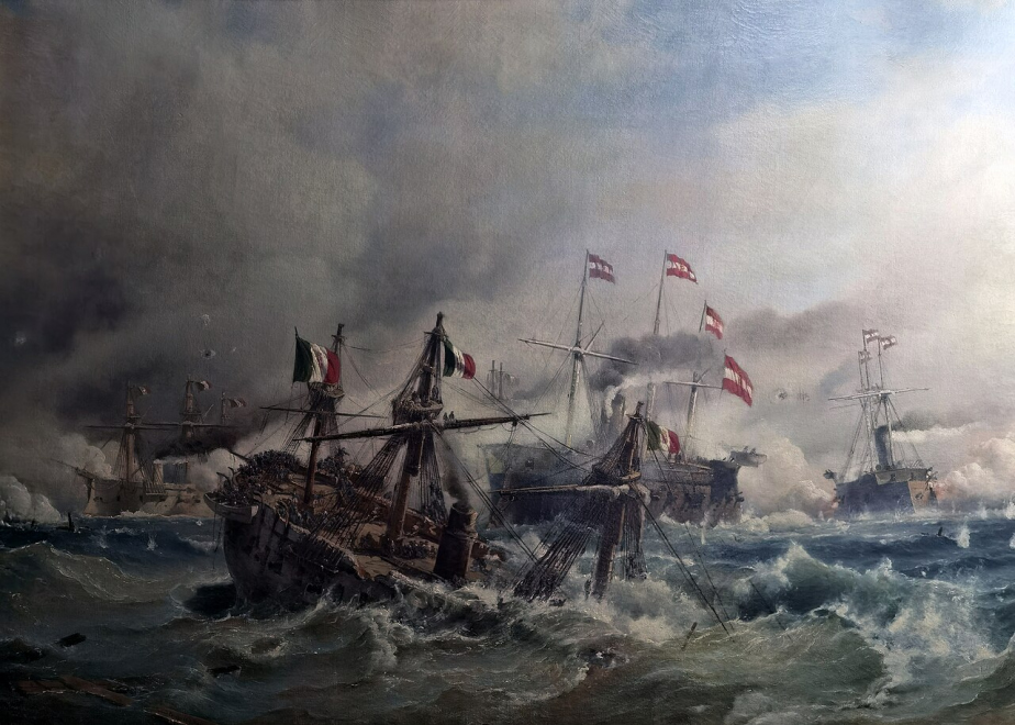 Bitva u Visu na malbě Carla Frederika Sorensena z roku 1868