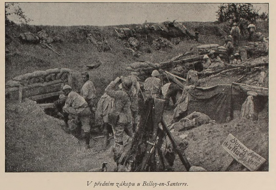 V předních zákopech u Belloy-en-Santerre.