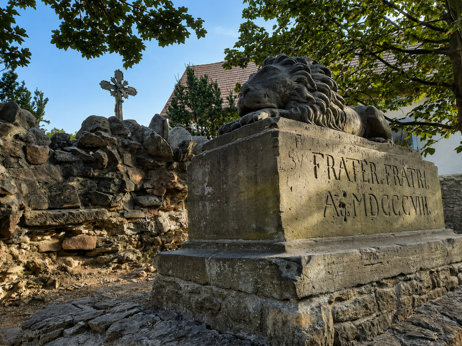 Pomník Františka de Paula z Valdštejna-Vartenberka v zámeckém parku v Litomyšli. Na čelní stěně podstavce je vytesán latinský nápis „Frater. Fratri. Ao. MDCCCVIII“, tedy „Bratr bratrovi. Roku 1808“.