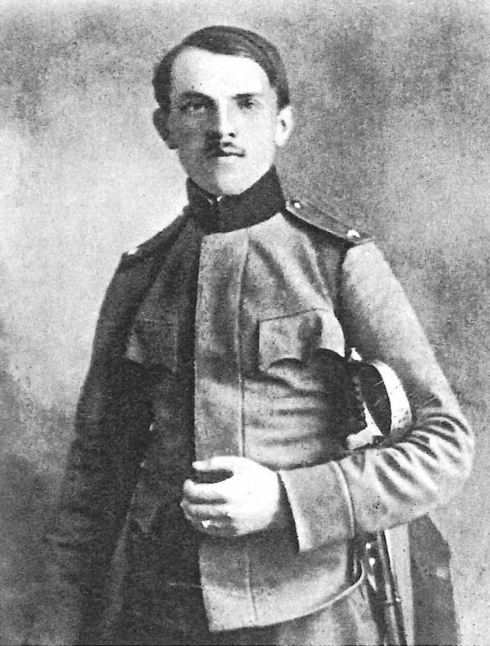 Podporučík František Zeis (* 1892–† 1916), jeden z českých důstojníků 1. srbské dobrovolnické divize padlých během těžkých bojů u Kokardže v září 1916.