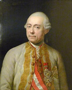 Polní maršál Franz Moritz hrabě von Lacy (* 1725–† 1801) vstoupil roku 1743 do rakouské armády, v níž o deset let později dosáhl hodnosti plukovníka. V bitvě u Lovosic byl raněn a za své zásluhy v tomto střetnutí následně povýšen na generálmajora.