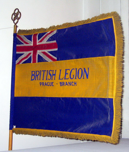 Prapor čs. veteránů z britské armády, který jim v roce 1936 věnovala veteránská organizace Britská legie. 