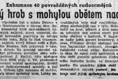 Exhumace obětí nacistických zločinů