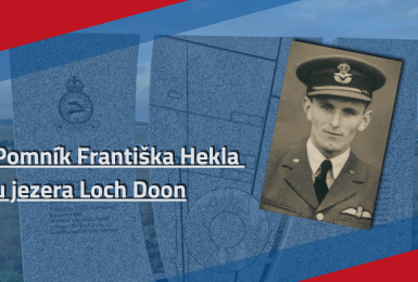 Pomník Františka Hekla u jezera Loch Doon