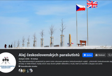 Alej československých parašutistů - lípy výsadku Iridium a Bronse