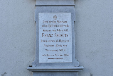 Pomník prvního padlého vojáka prusko-rakouské války roku 1866 na území České republiky